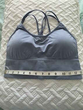 Seamless Dusty Blue Sports Bra